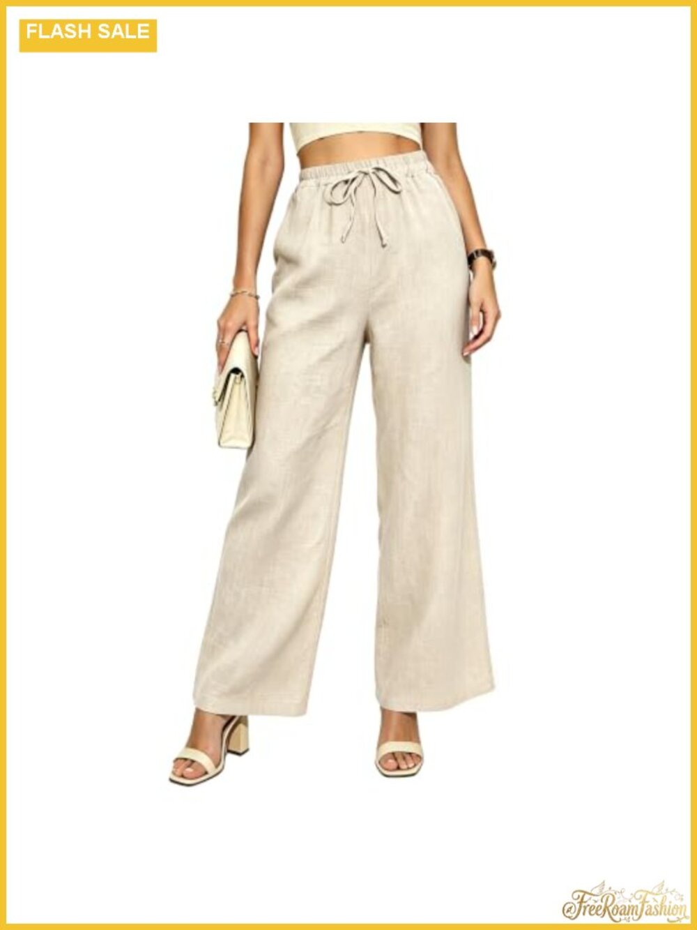 Women's Wide Leg Palazzo Lounge Pants with Pockets High Waist Flowy Casual